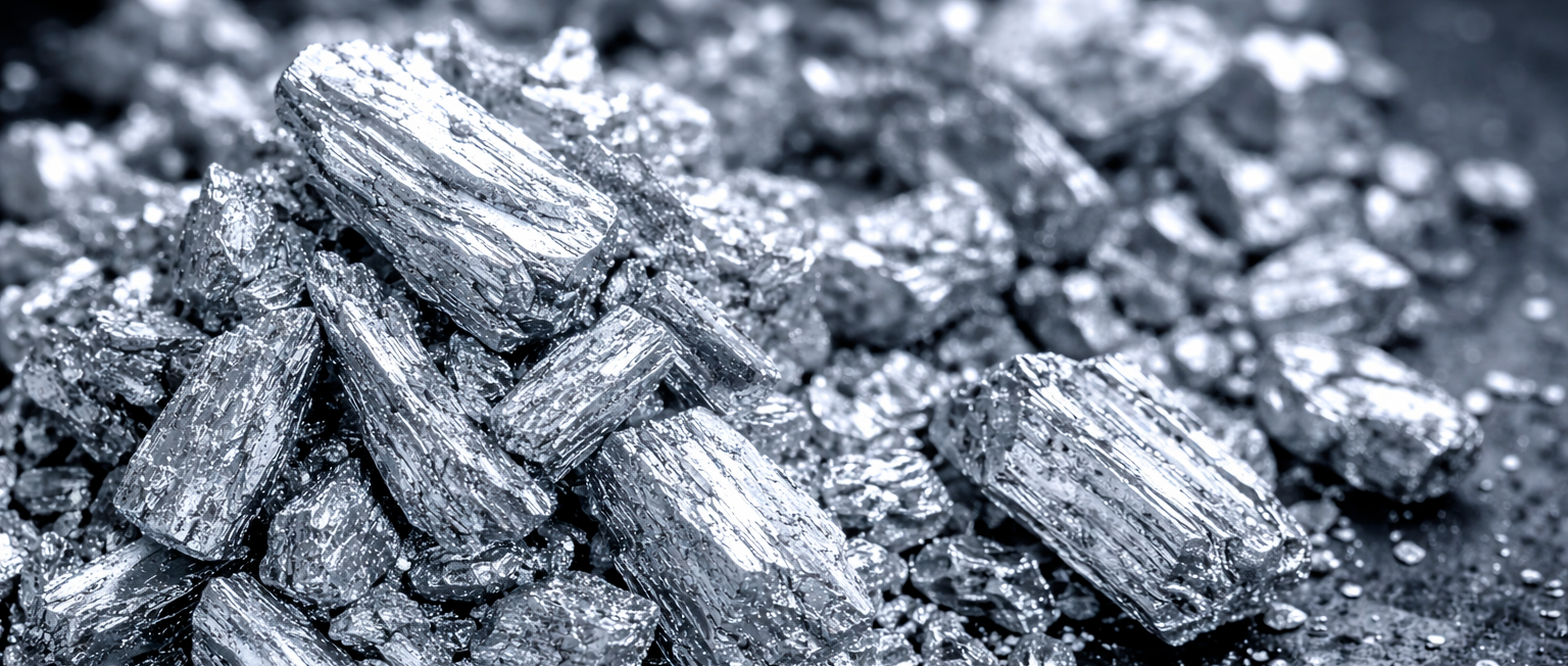 Magnesium i ren form, krystaller