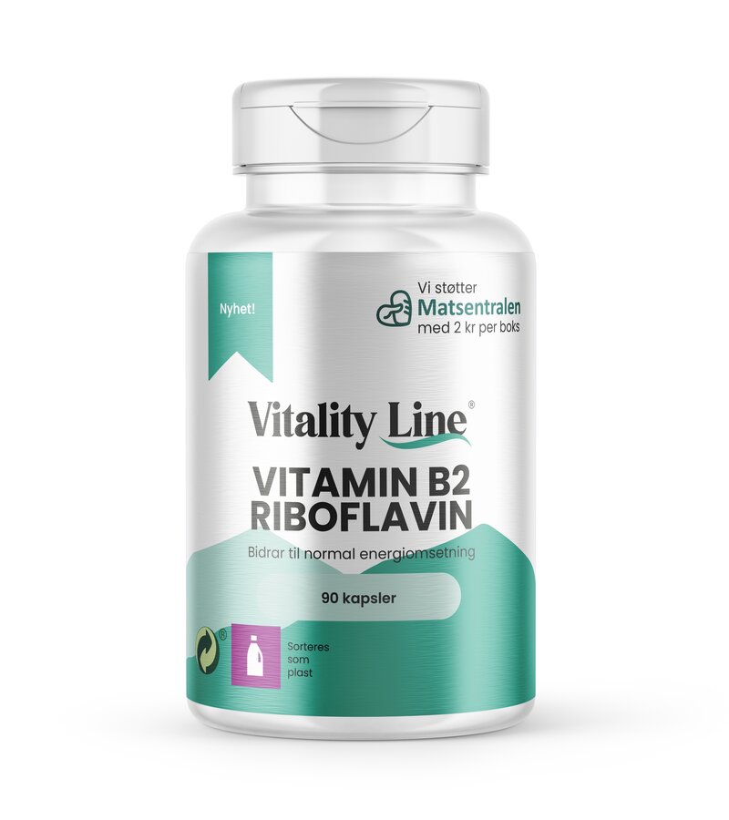 B2 riboflavin 100 mg 90 kapsler