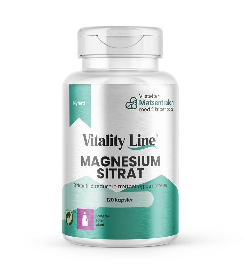 Magnesium sitrat 120 kapsler