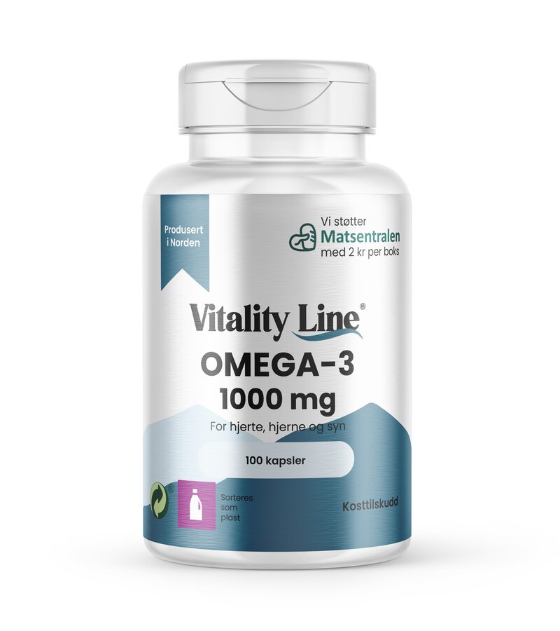 Omega 3 1000 mg 100 kapsler