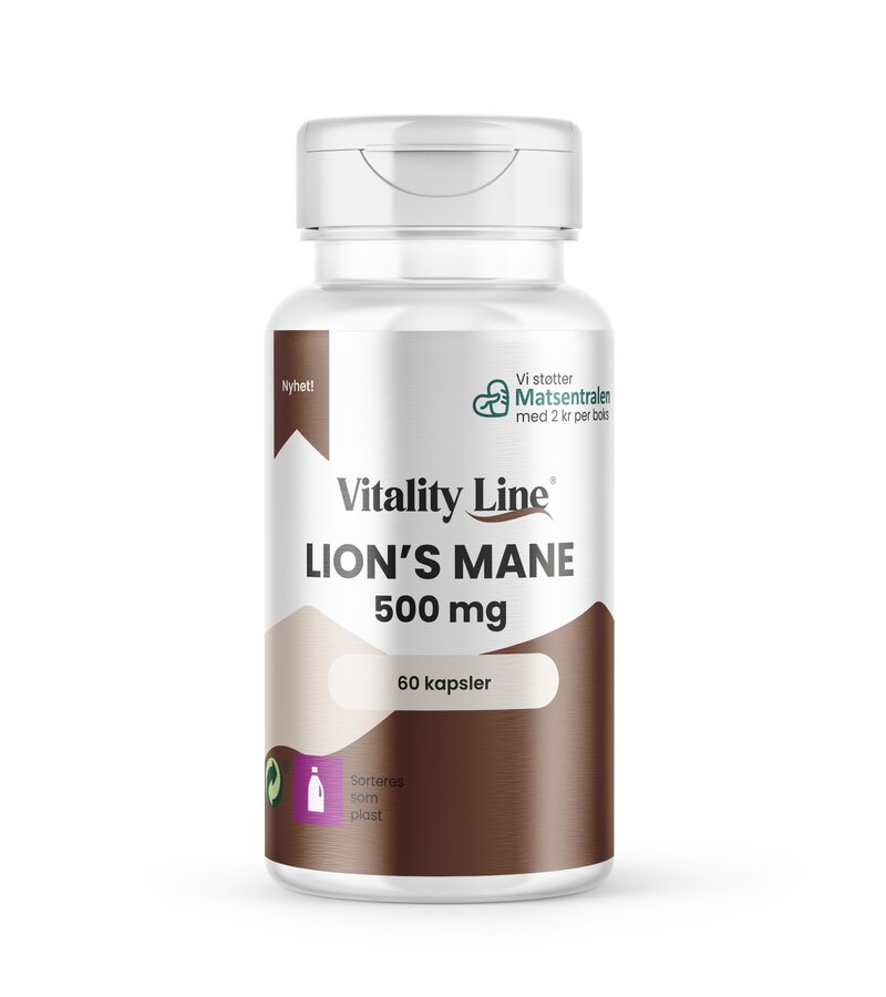 Lions mane 500 mg 60 kapsler