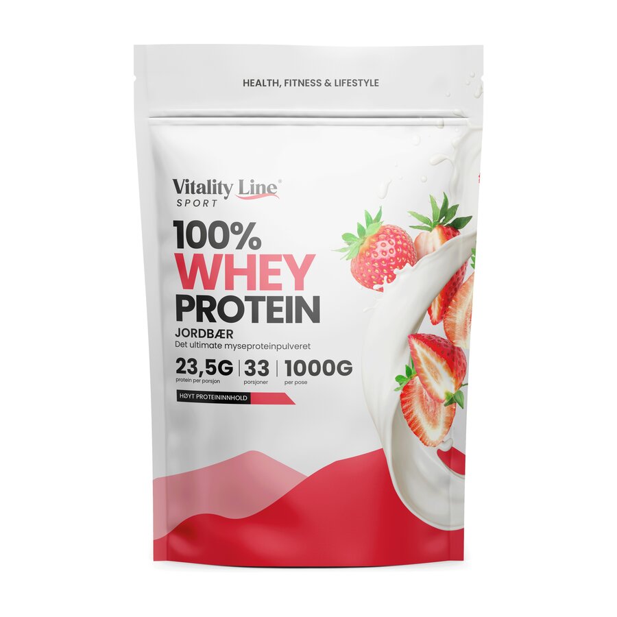 Whey jordbær 1 kg