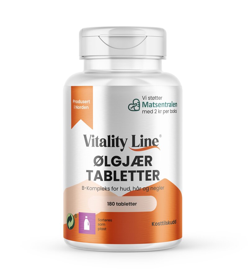 Ølgjærtabletter 280 mg 180 tabletter